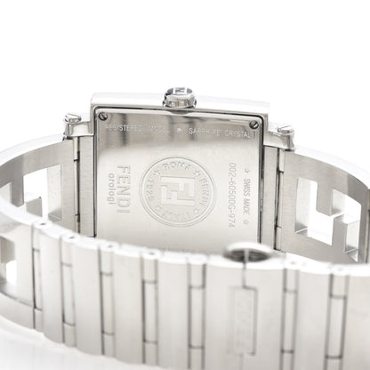 Fendi Stainless Steel Mother of Pearl 34mm Quadro Quartz Watch 5 of 6