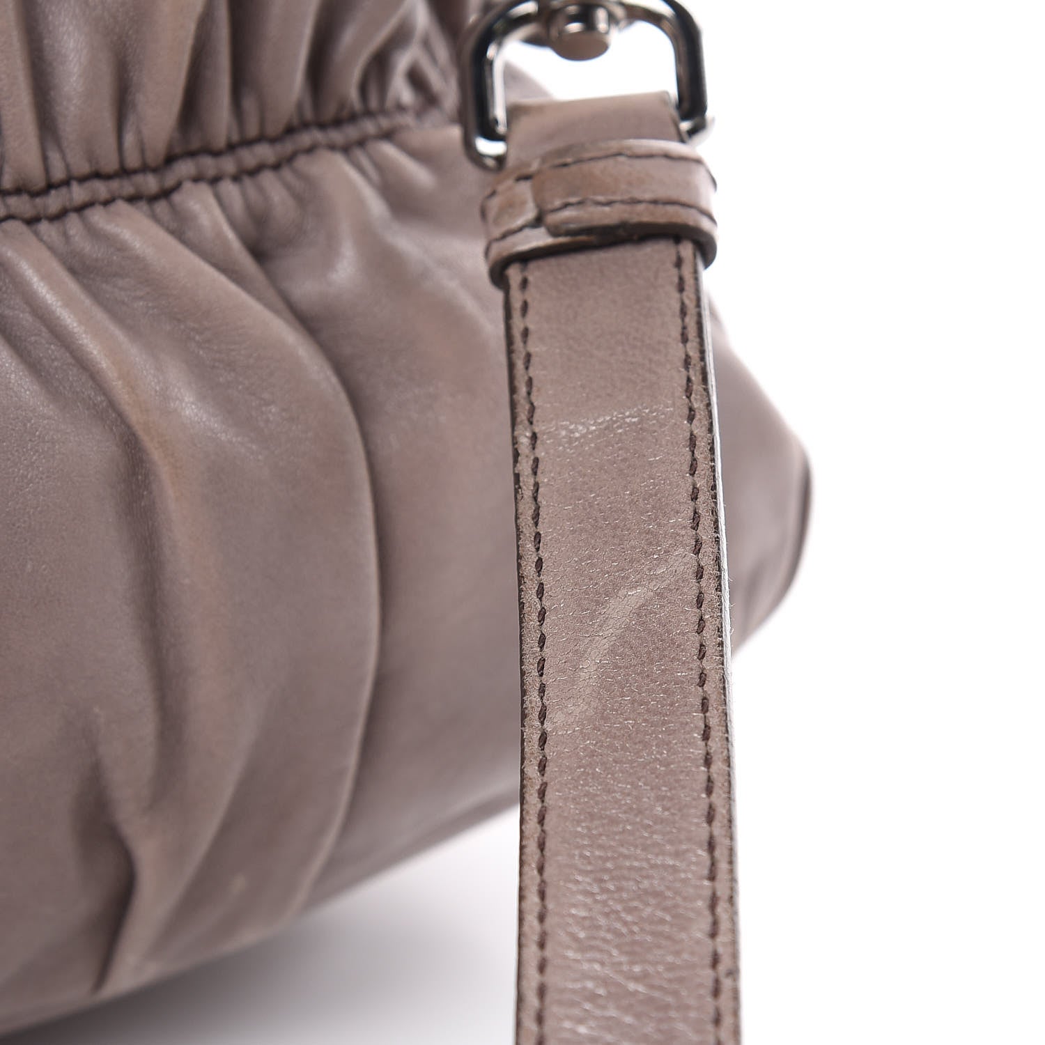 Prada Nappa Gaufre Shopping Satchel Bambu 18 of 18