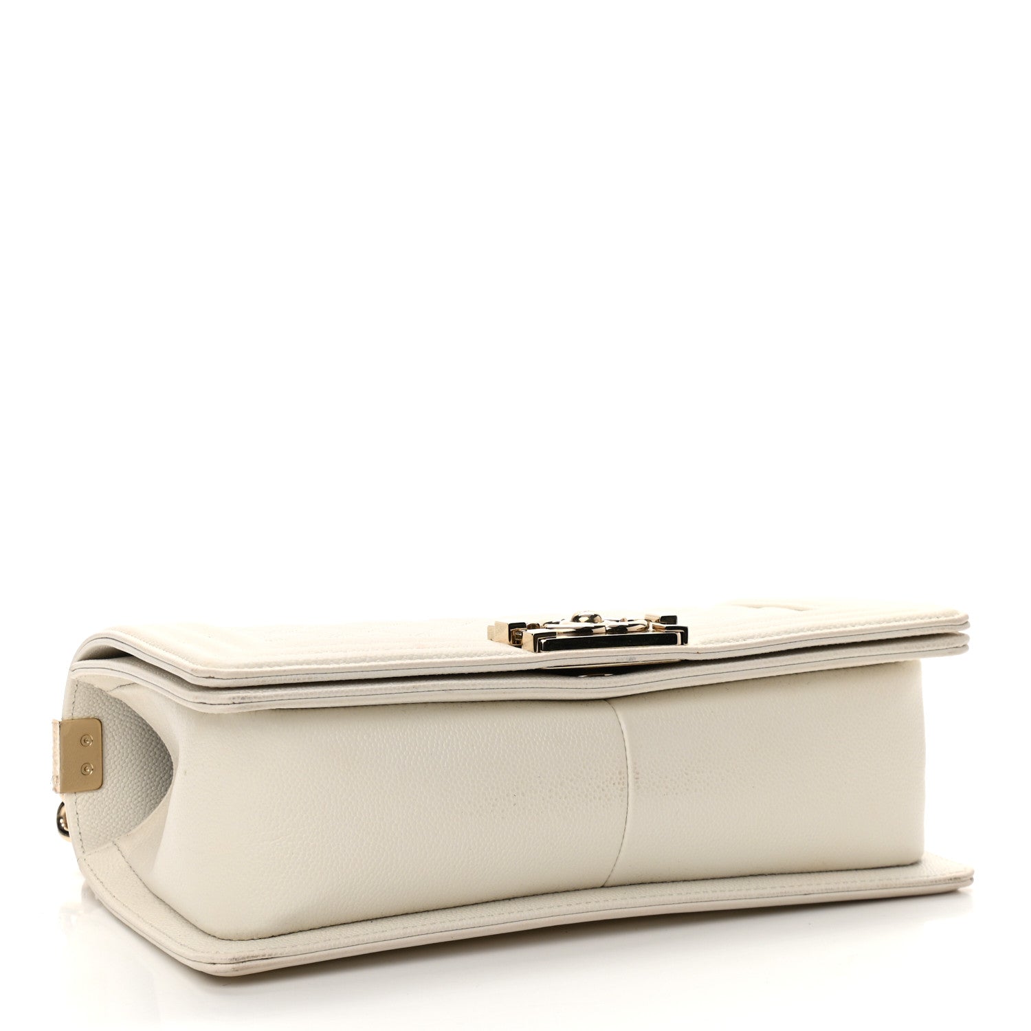 Chanel Caviar Quilted Medium Boy Flap White 4 of 12