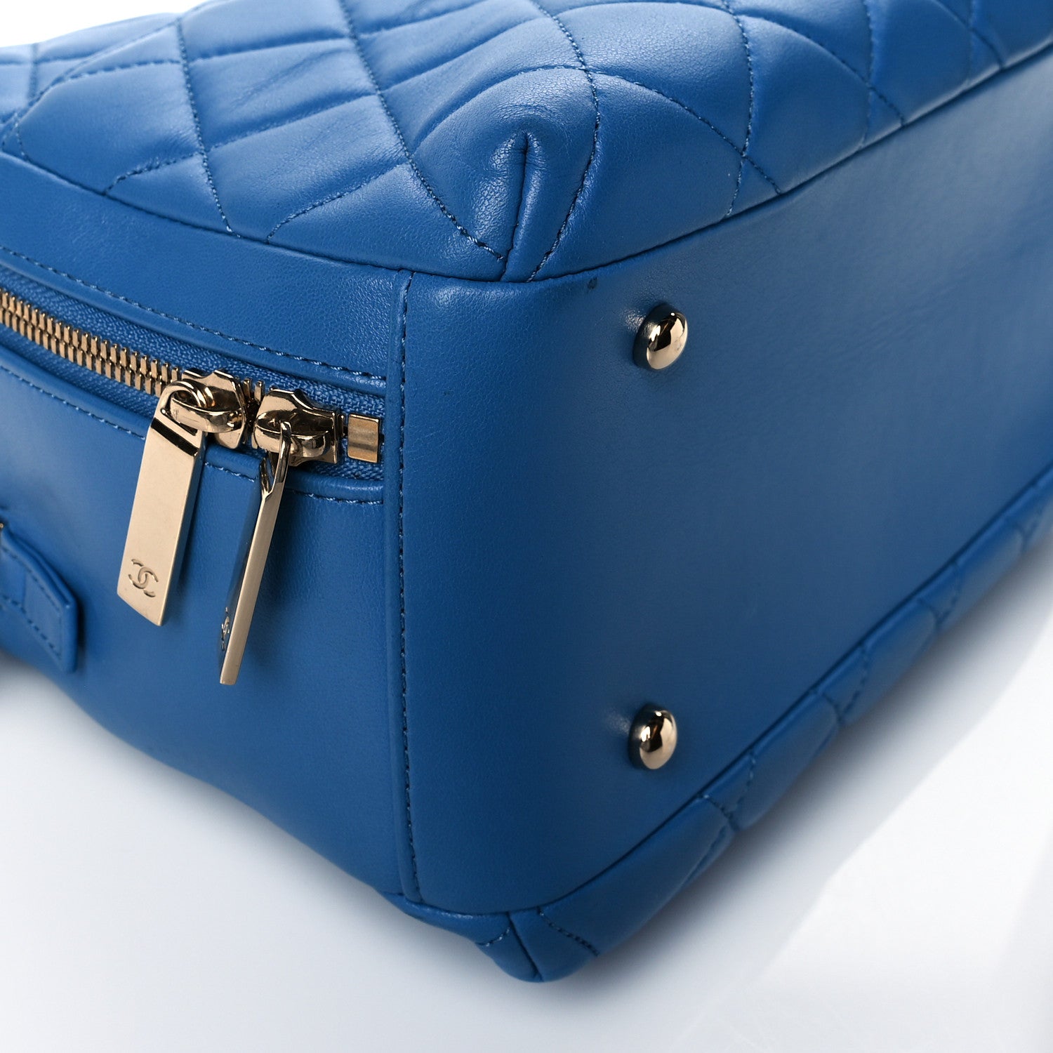 Chanel Lambskin Quilted Medium Trendy CC Bowling Bag Blue 9 of 10