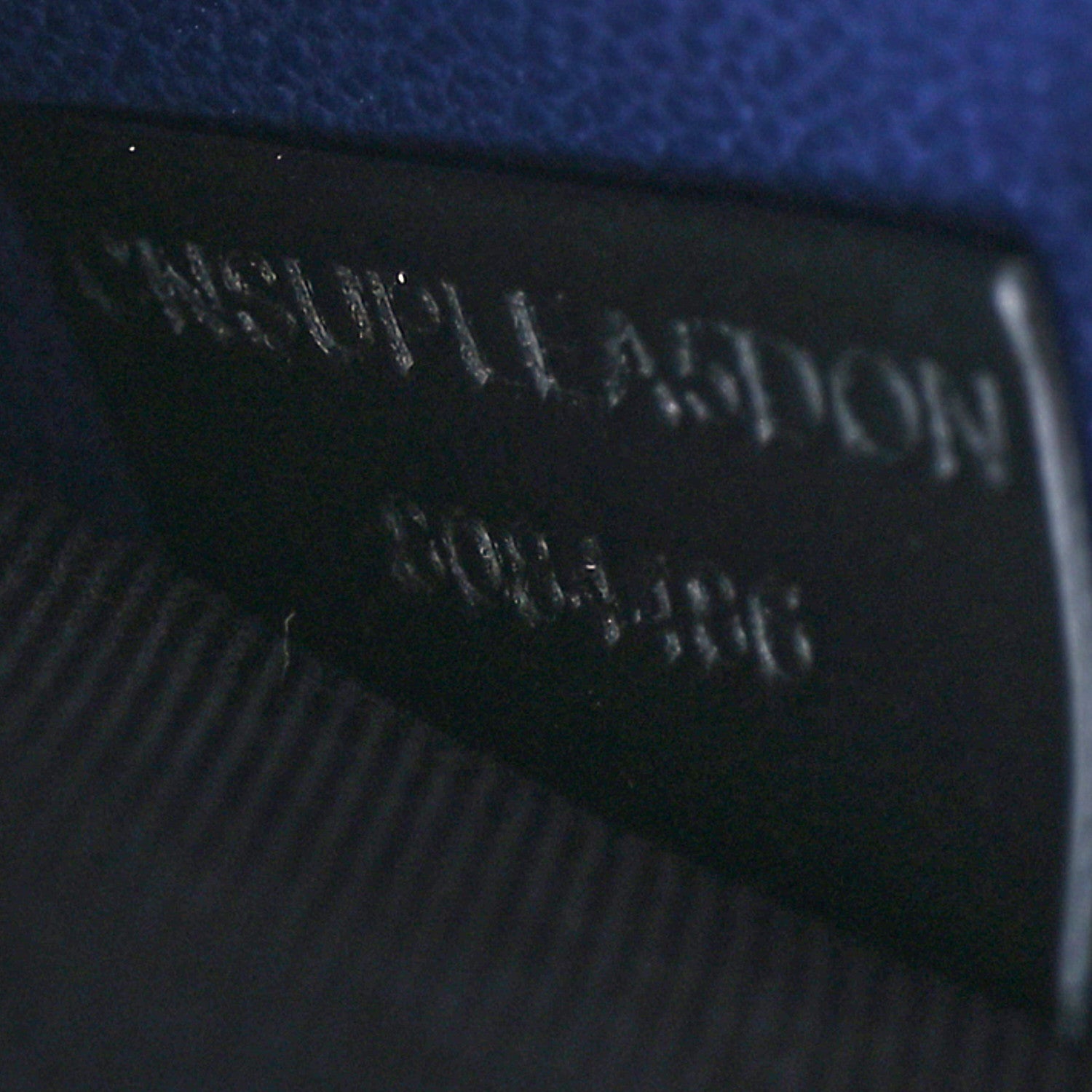 Burberry Calfskin Mega Check Mini Banwell Tote Dark Canvas Blue 9 of 13