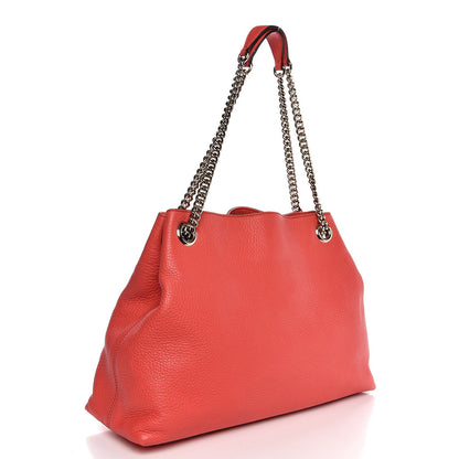 Gucci Pebbled Calfskin Medium Soho Chain Shoulder Bag Begonia Pink 3 of 7
