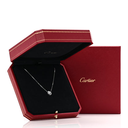 Cartier 18K White Gold Black Ceramic Diamond Small Trinity Pendant Necklace 6 of 6
