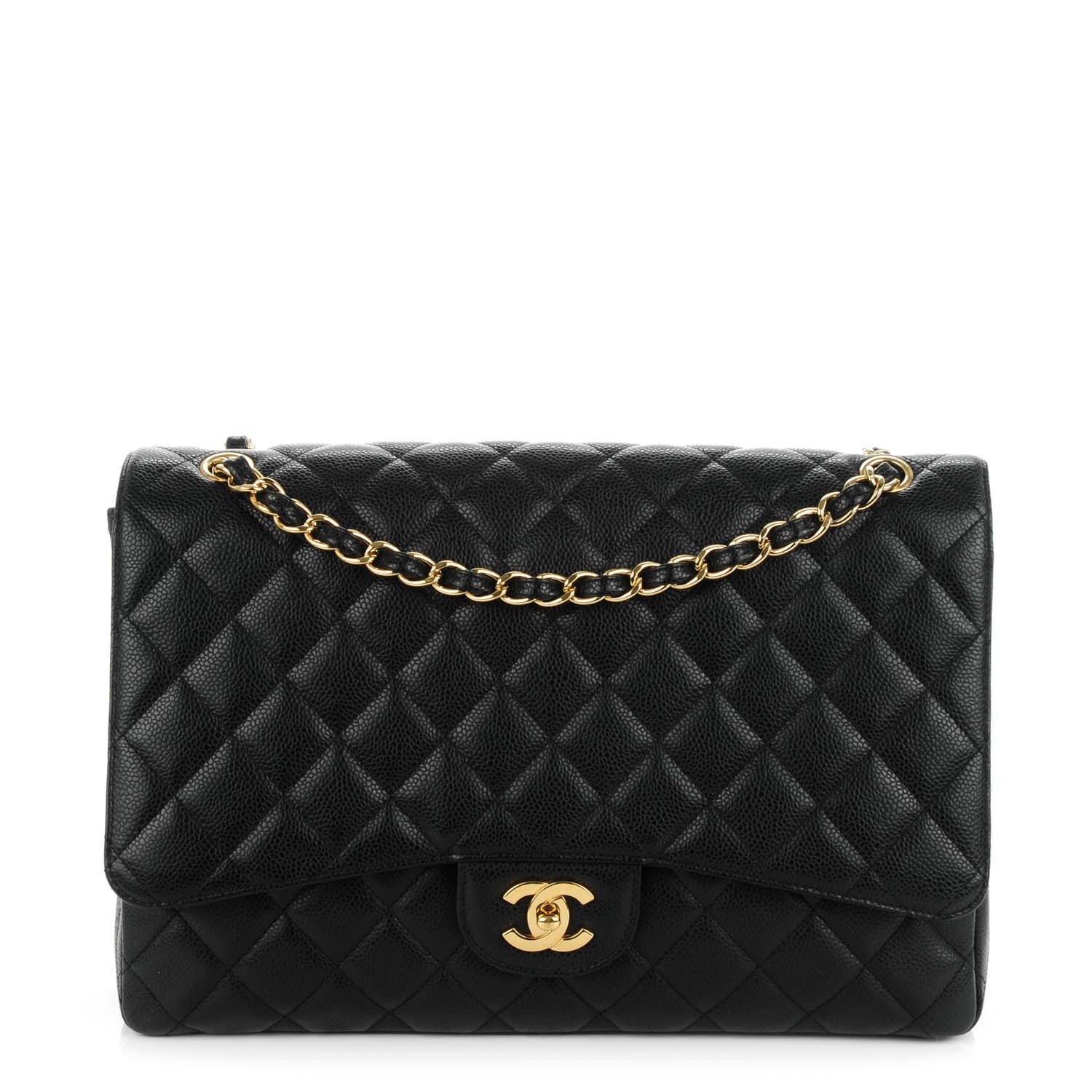 Chanel Caviar Quilted Maxi Single Flap Black 1 of 7