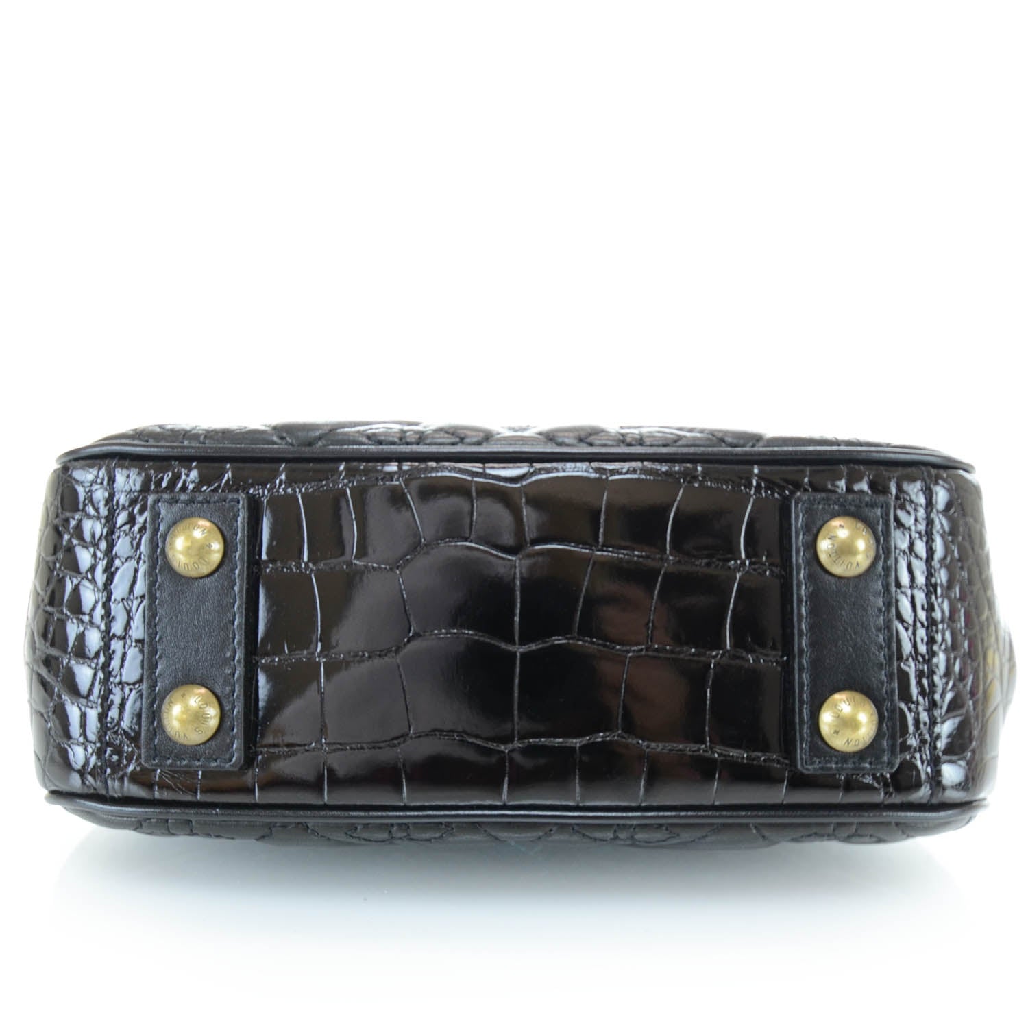 Louis Vuitton Alligator Vienna Sac Fermoir PM Black 4 of 9