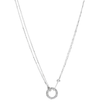 Cartier 18K White Gold 2 Diamond LOVE Necklace 1 of 5
