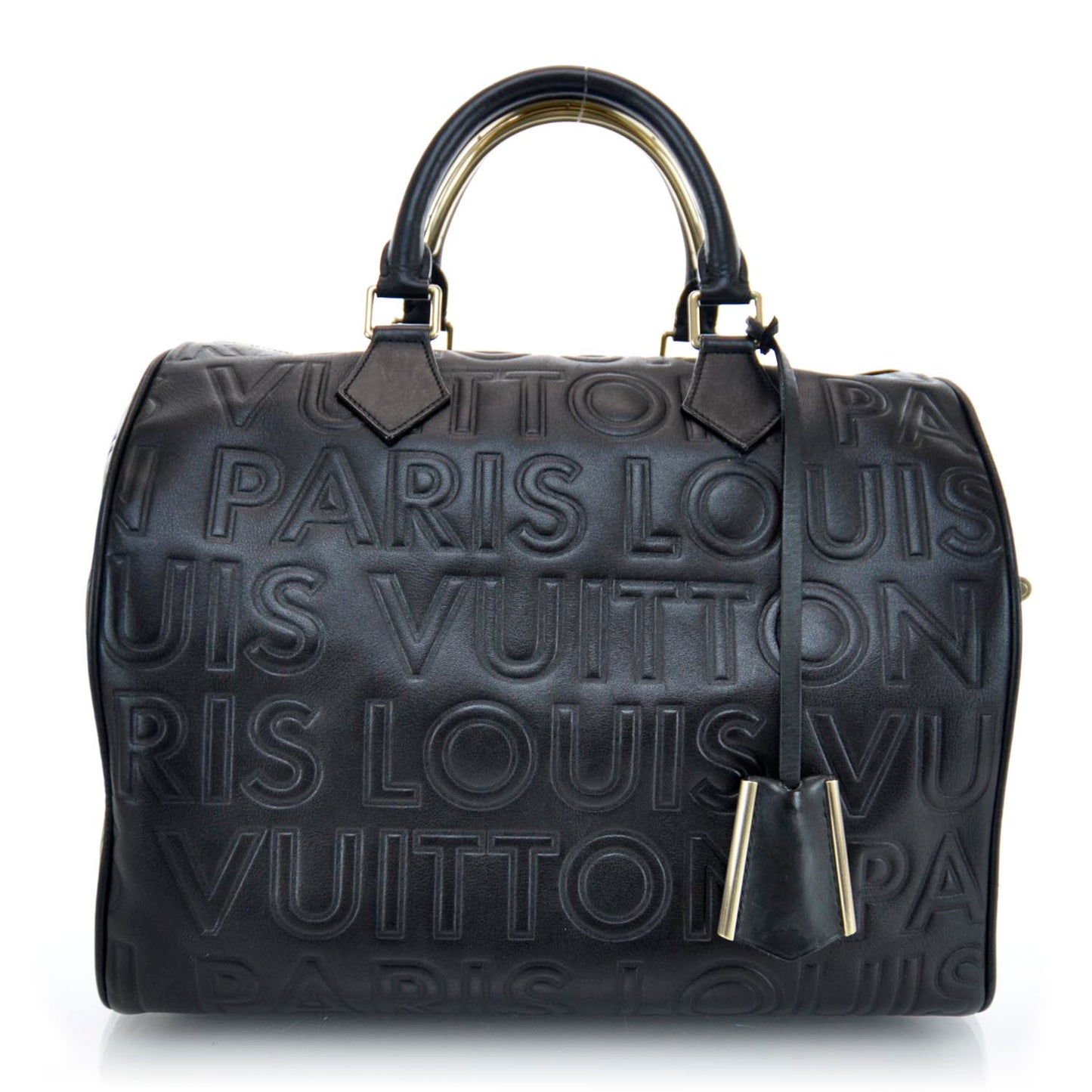 Calfskin Embossed Speedy Cube 30 Black