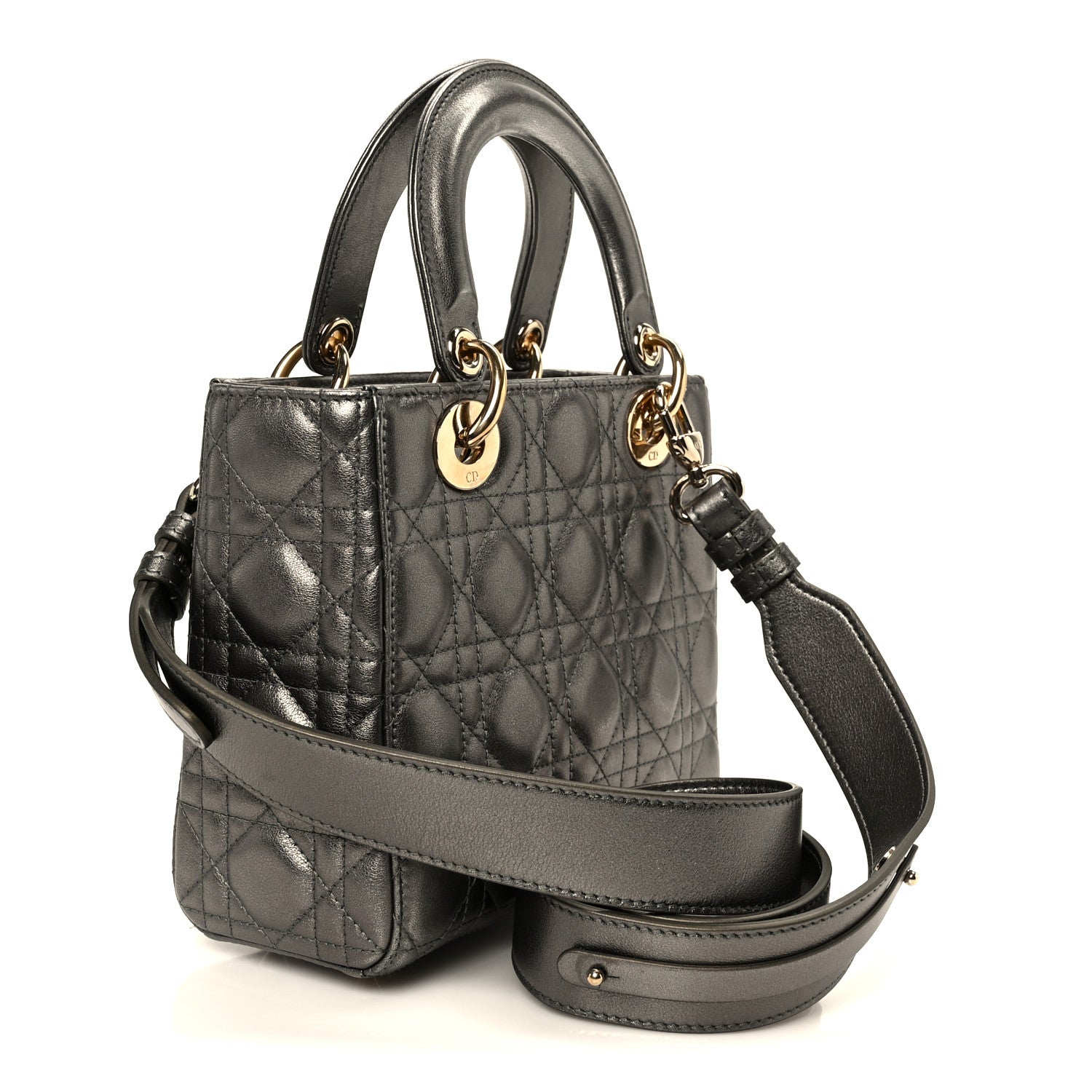 Christian Dior Metallic Lambskin Cannage Small My ABCDior Lady