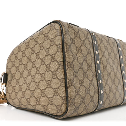 Gucci Monogram Guccissima Hearts Studded Medium Joy Boston Dark Brown 9 of 10
