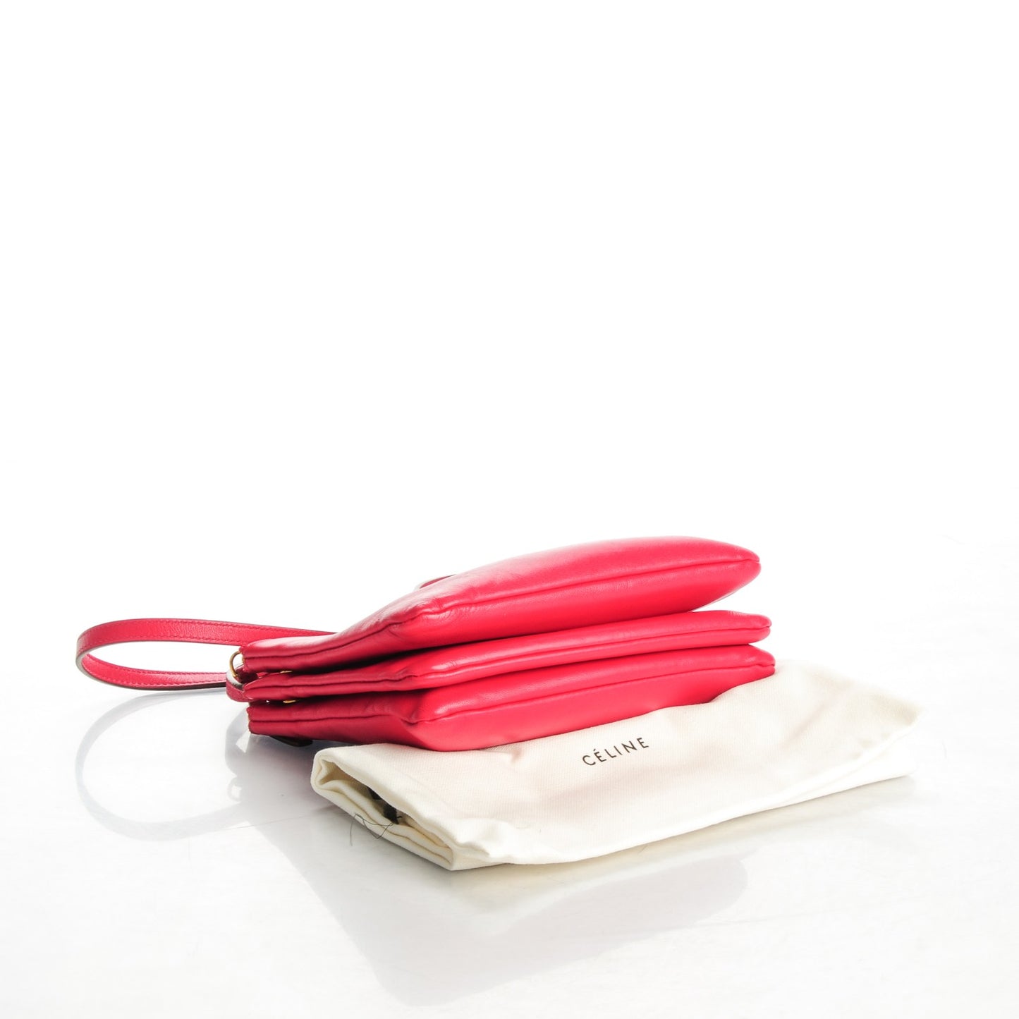 Lambskin Small Trio Crossbody Bag Fuchsia