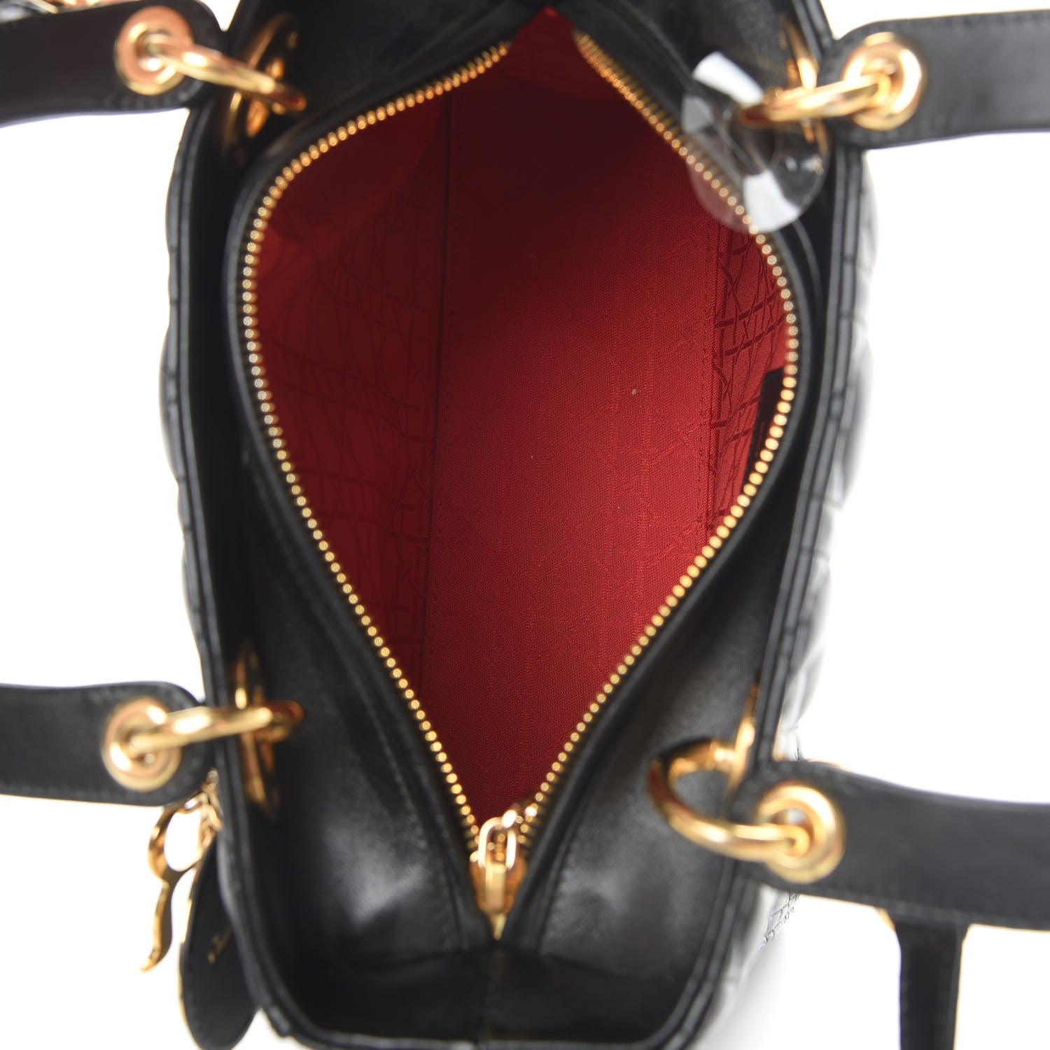 Christian Dior Lambskin Cannage Medium Lady Dior Black 5 of 16
