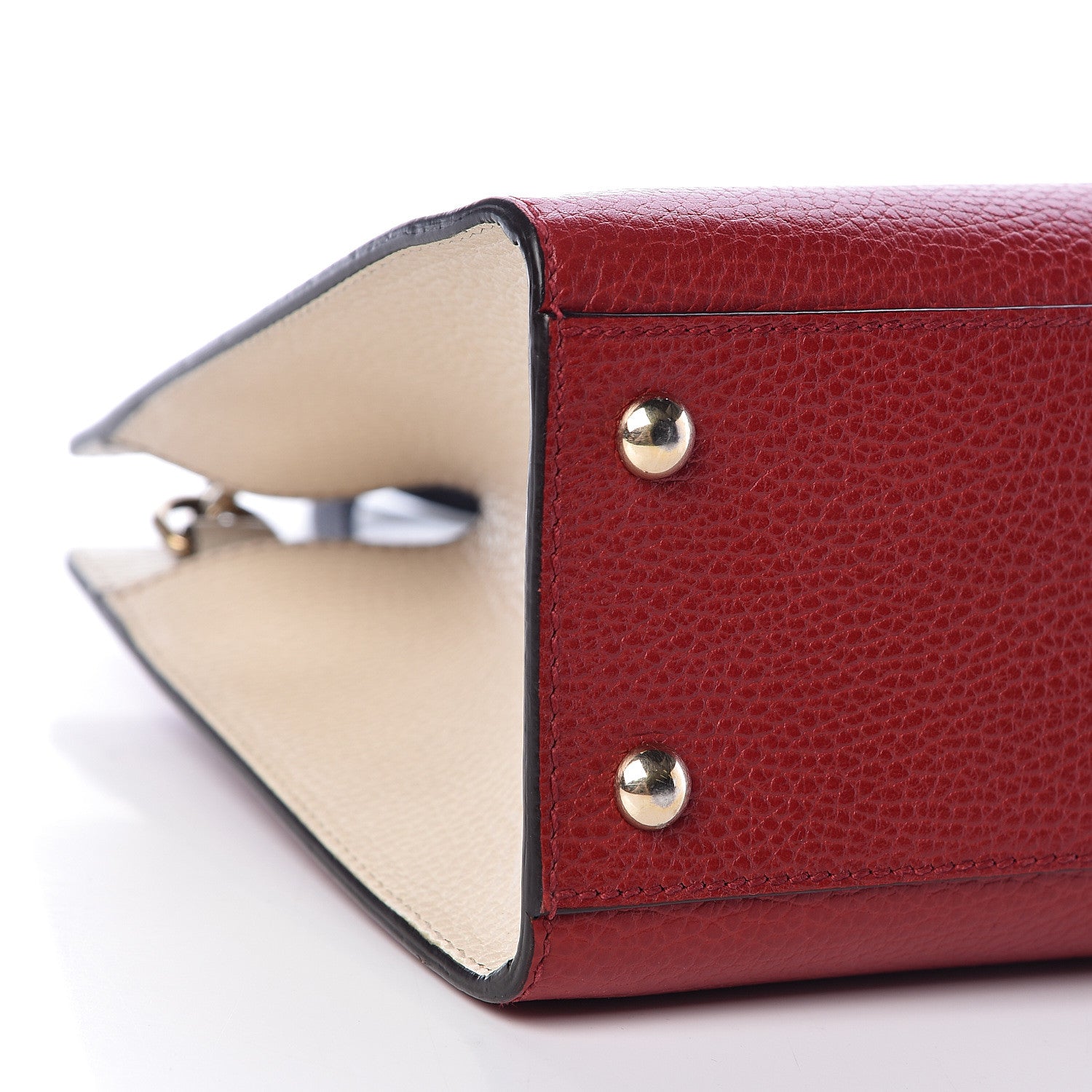 Gucci Dollar Calfskin Medium Soho Top Handle Satchel Hibiscus Red Mystic White Blue 9 of 10