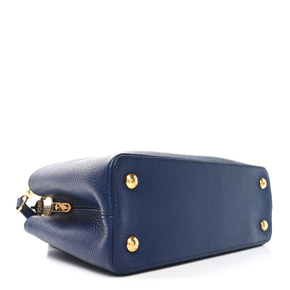 Louis Vuitton Taurillon Snakeskin Capucines MM Blue 4 of 9