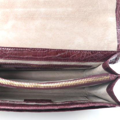 Nancy Gonzalez Crocodile Top Handle Satchel Burgundy 4 of 8