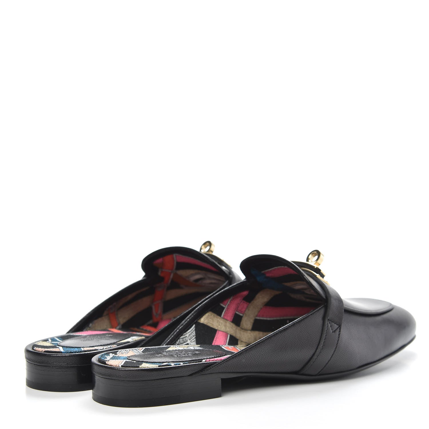 Hermes Goatskin Oz Mules 37.5 Black 4 of 8
