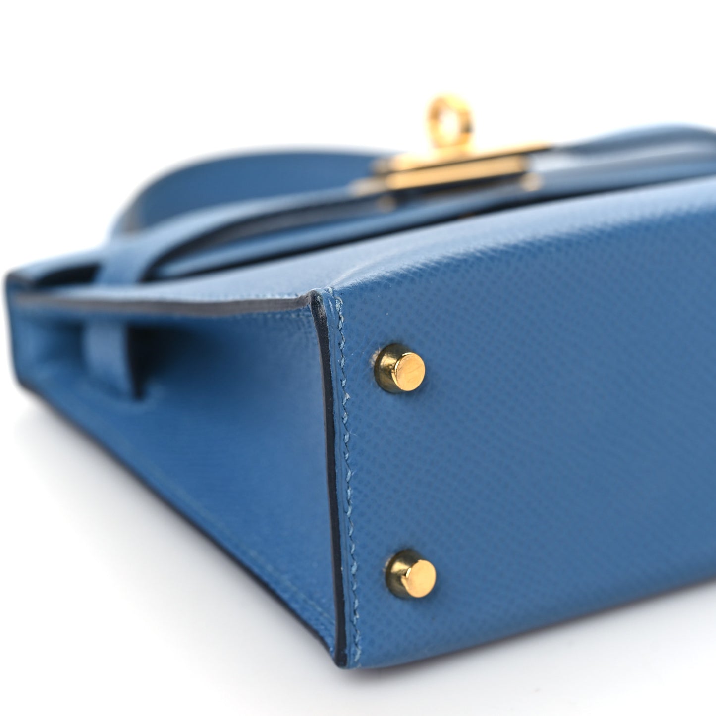 Epsom Mini Kelly Sellier 20 Bleu Azur