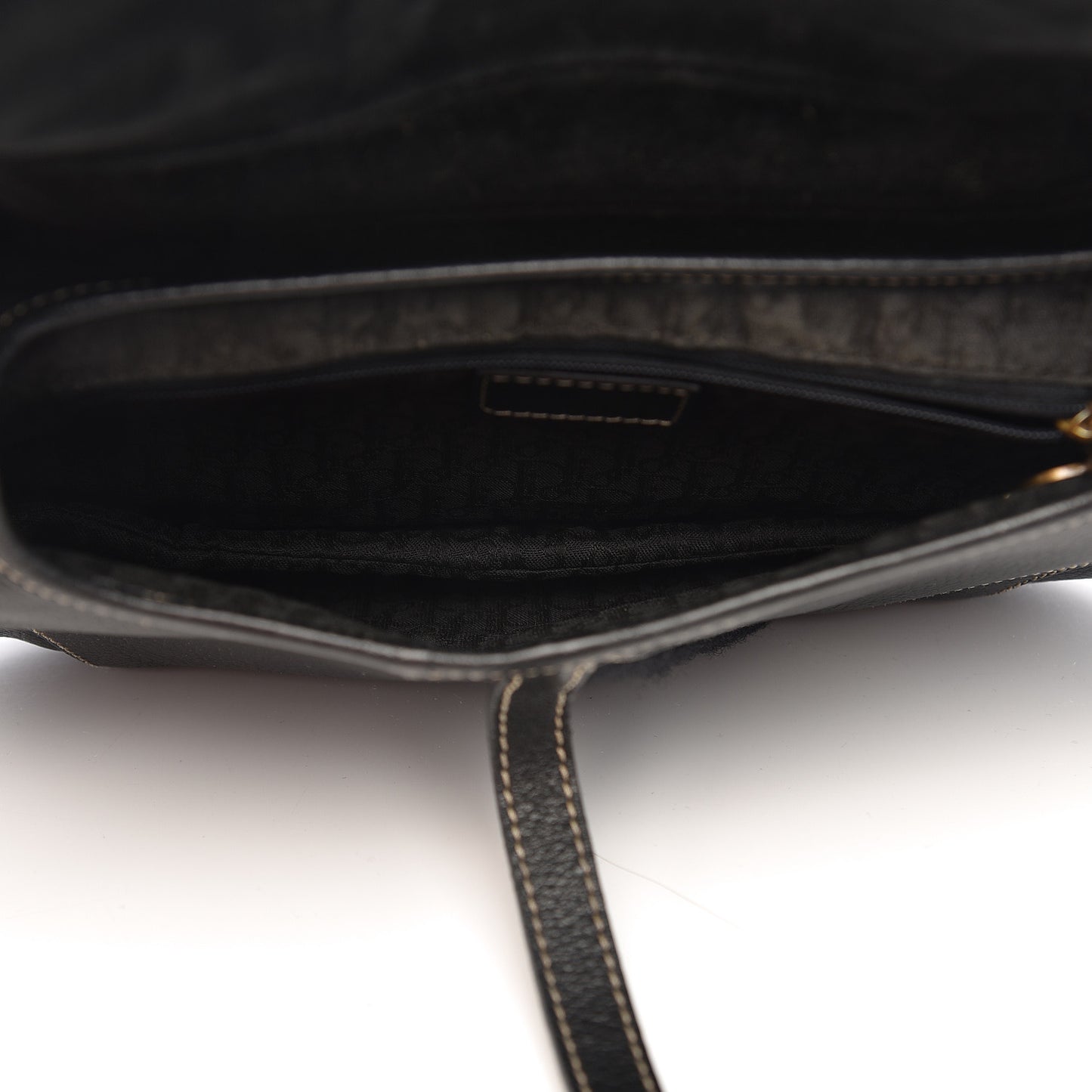 Calfskin Double Saddle Bag Black