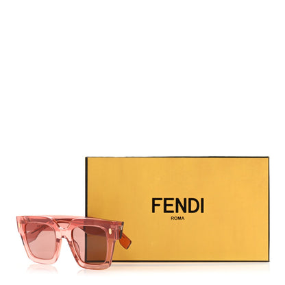 Fendi Acetate Fendi Square Sunglasses FE40100I Pink Silver 8 of 8