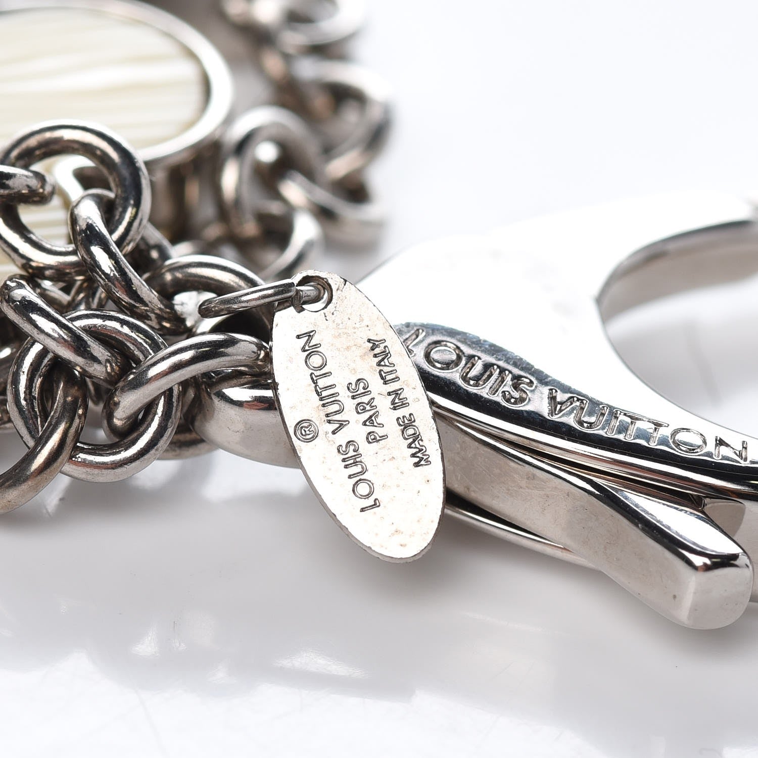 Louis Vuitton Fleur d Epi Bag Charm Ivory 3 of 4
