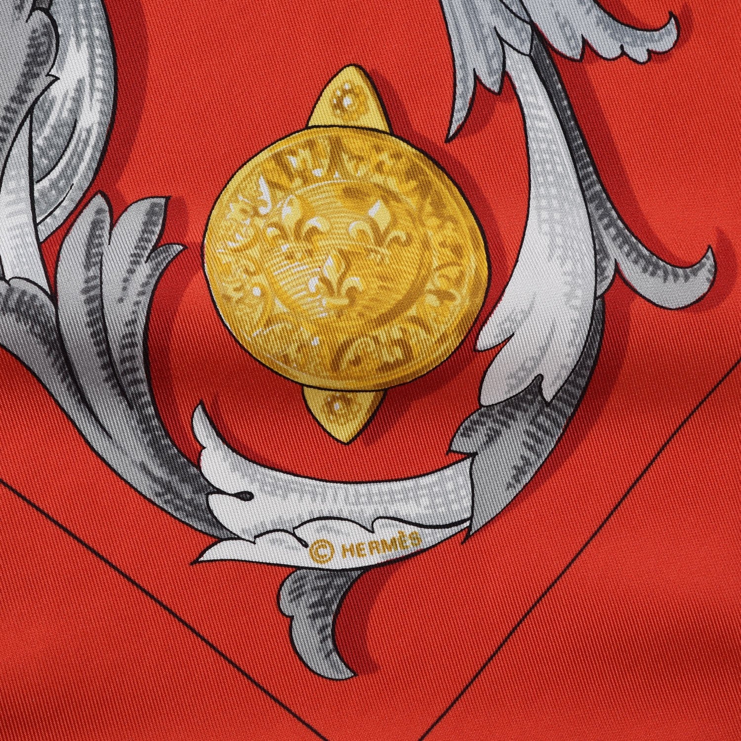 Hermes Silk Le Mors A La Conétable Scarf 90 5 of 6
