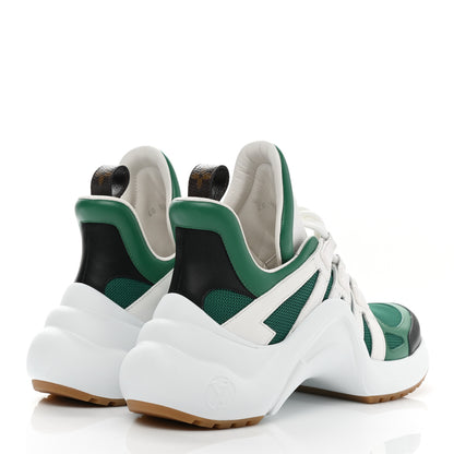 Louis Vuitton Calfskin Technical Nylon LV Archlight Sneakers 37 Green 4 of 14