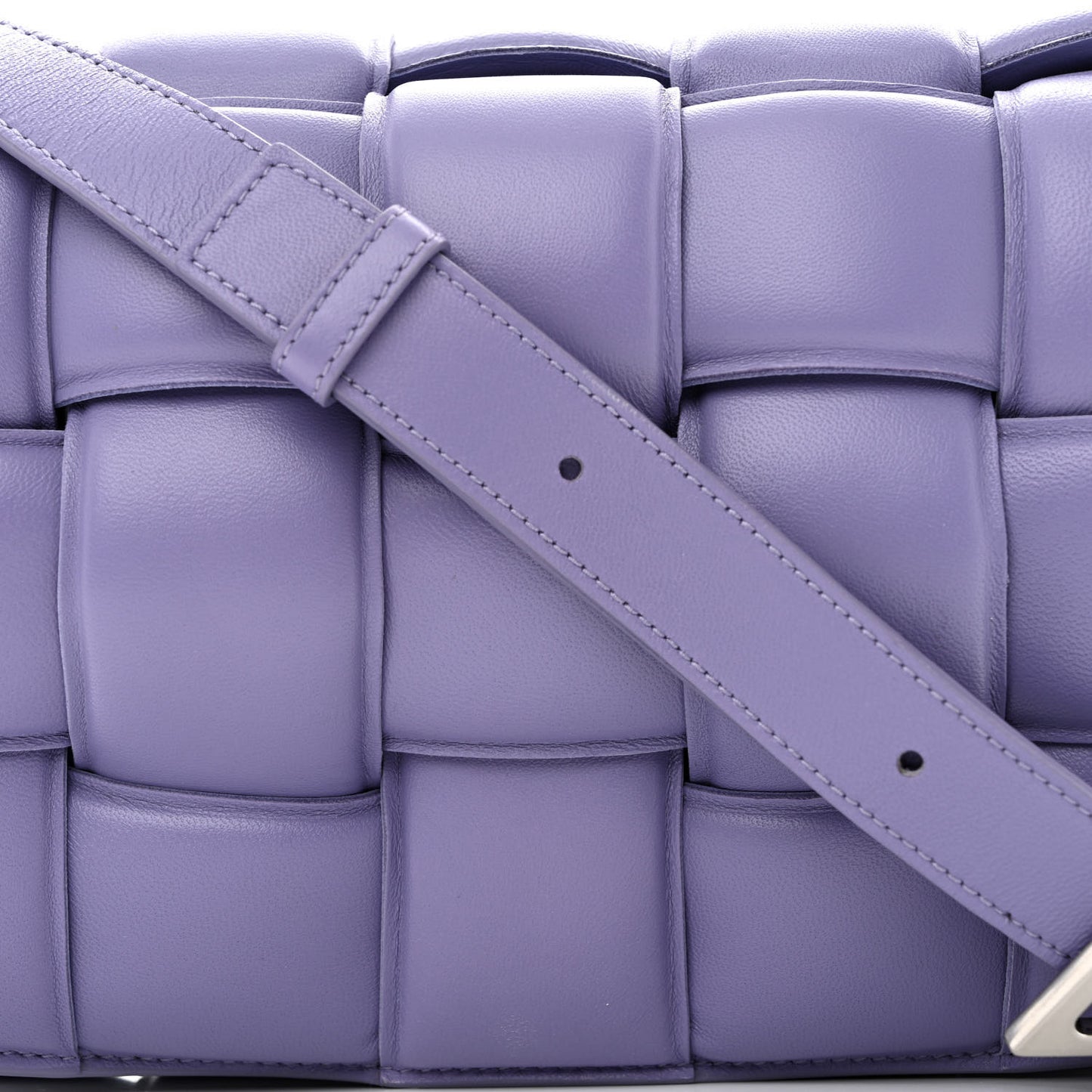 Nappa Maxi Intreccio Padded Cassette Crossbody Bag Lavender