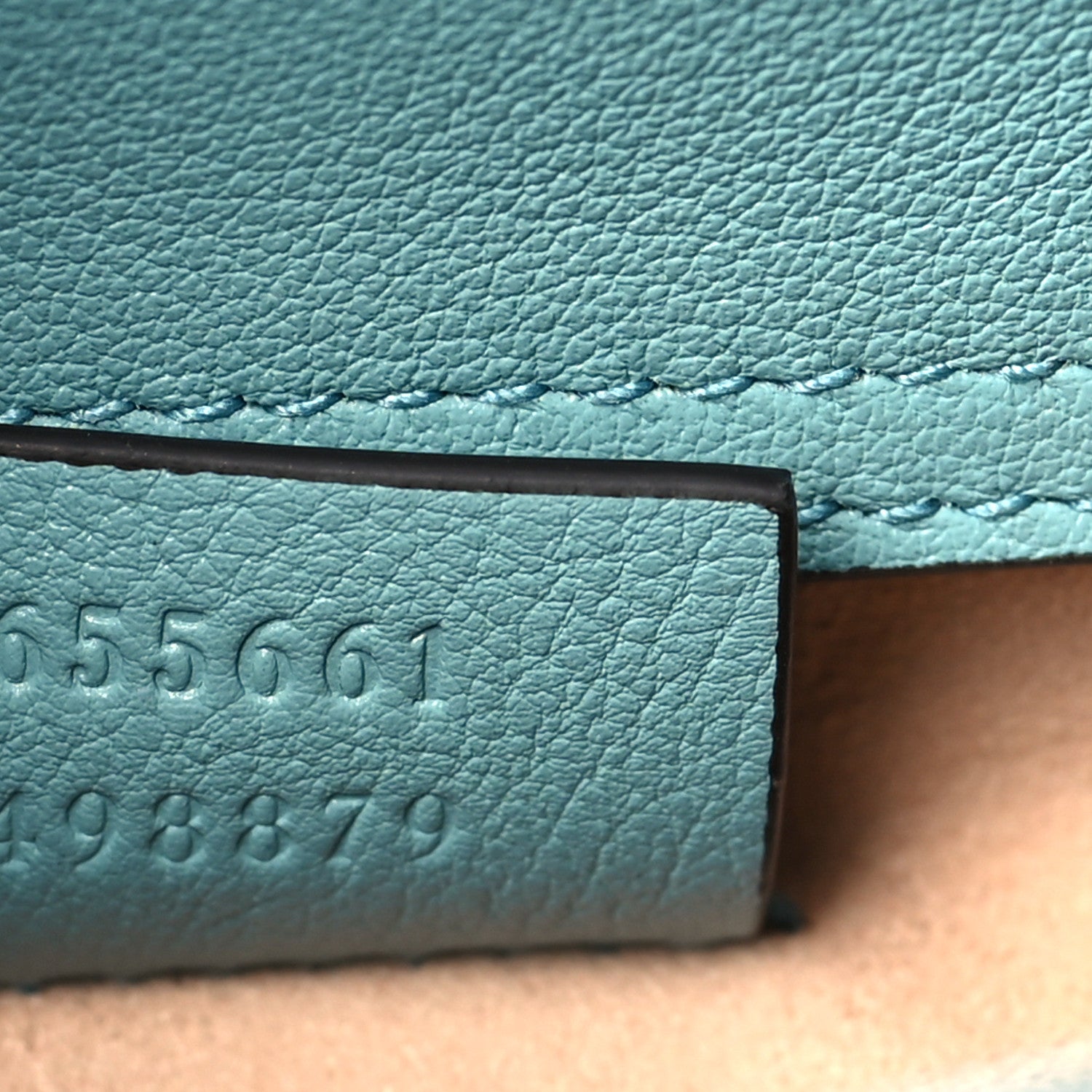 Gucci Wonka Grain Calfskin Mini Diana Tote Bag Dusty Azure Orange Fluo 7 of 9