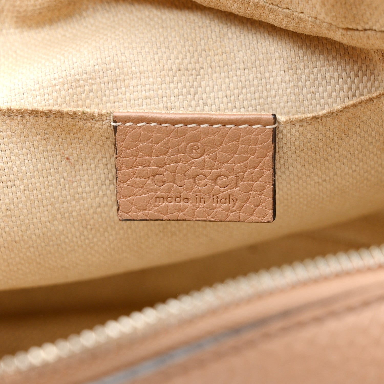 Gucci Pebbled Calfskin Small Soho Disco Bag Camelia 6 of 16