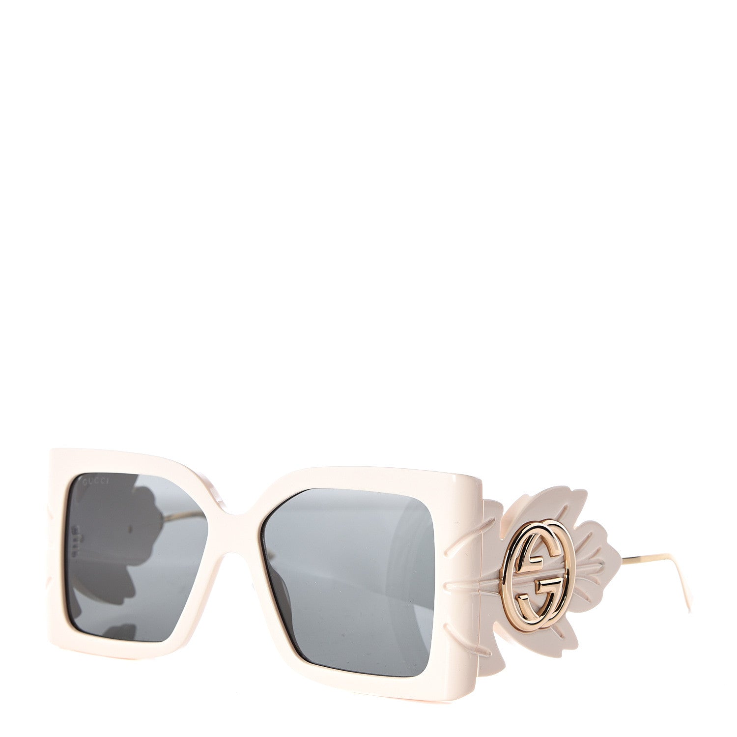 Gucci Acetate Square Frame Wing Sunglasses GG0535S White 1 of 9