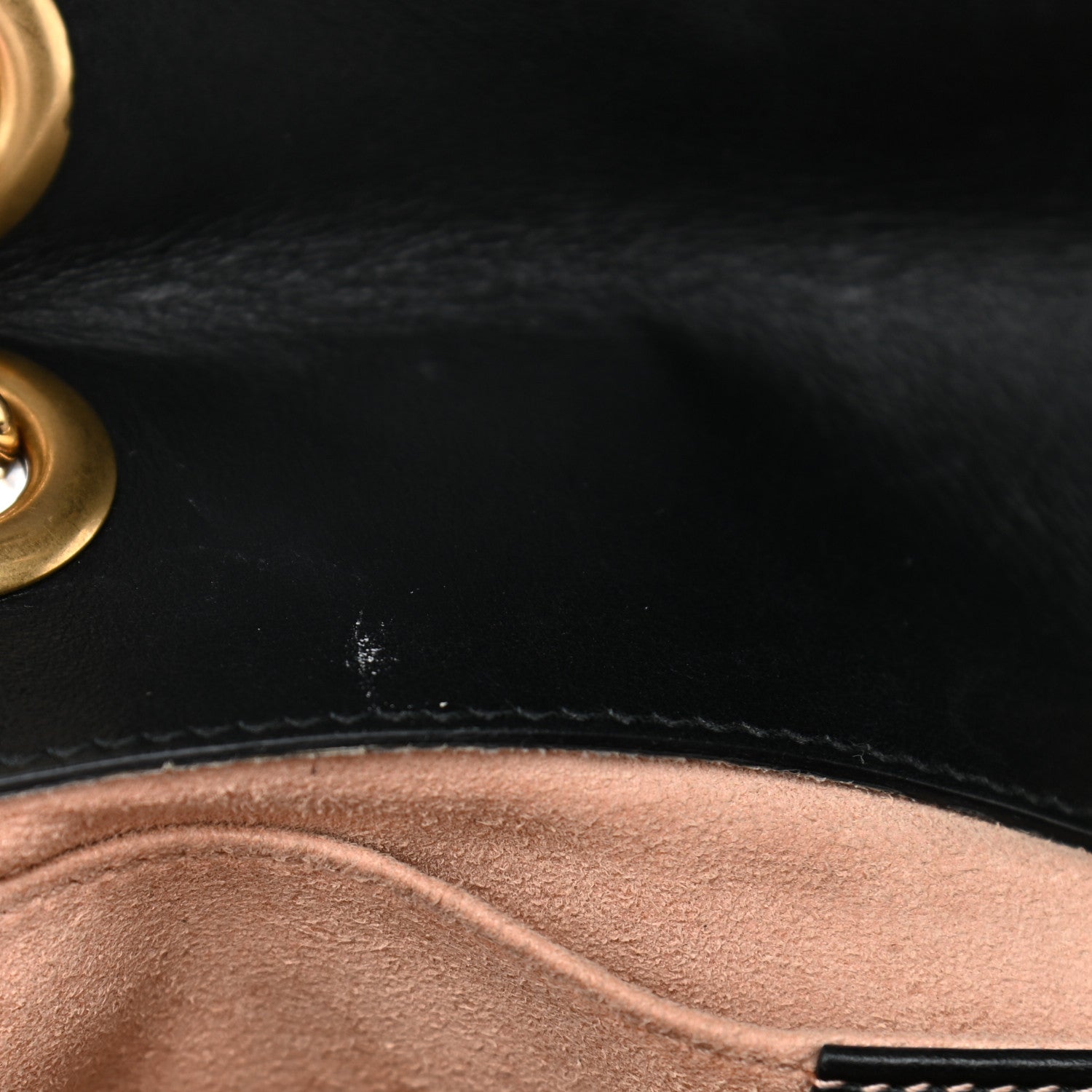 Gucci Calfskin Matelasse Mini GG Marmont Shoulder Bag Black 13 of 17