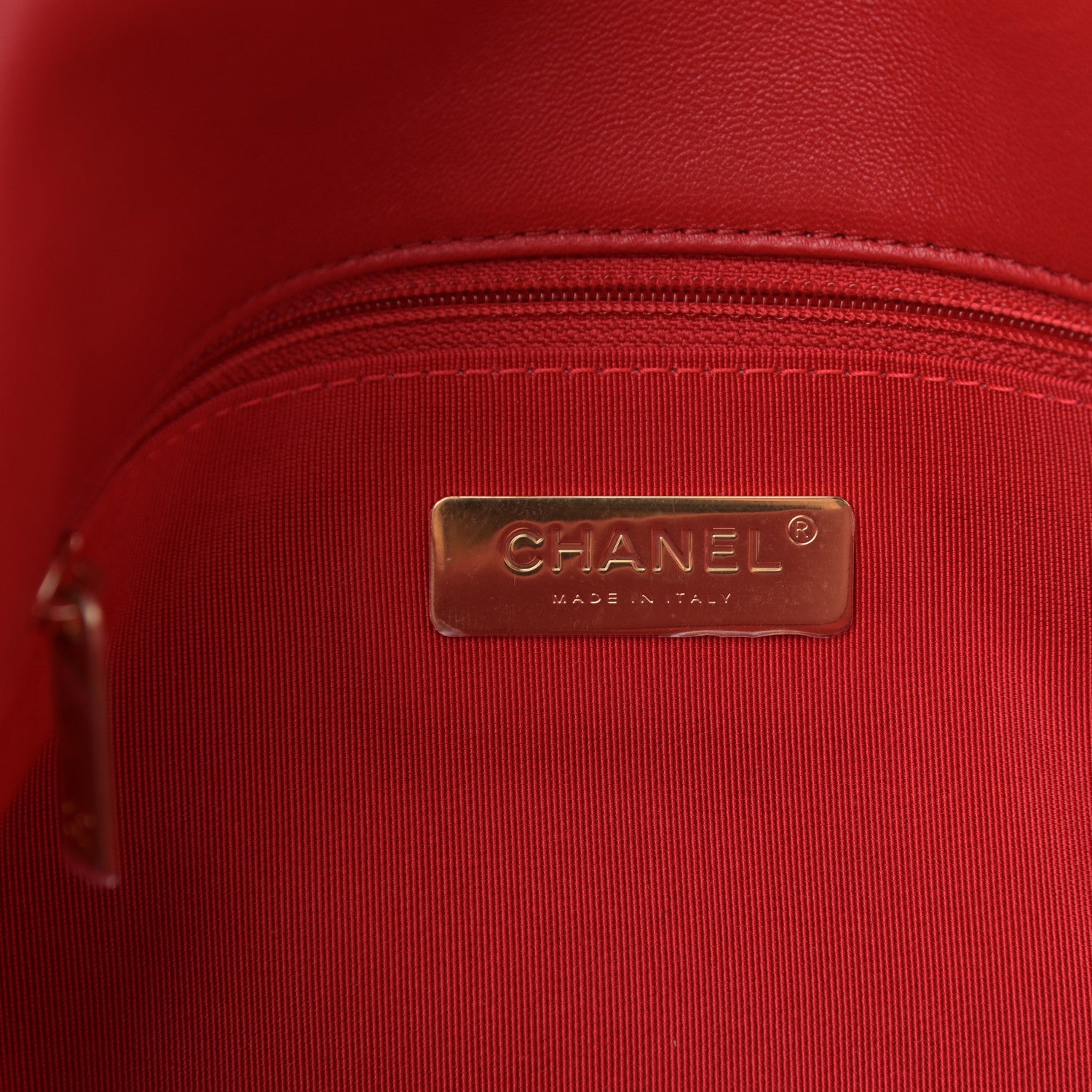 Chanel Lambskin Quilted Large Chanel 19 Flap Red 6 of 10