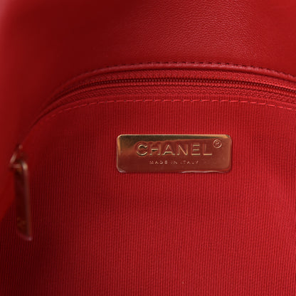 Chanel Lambskin Quilted Large Chanel 19 Flap Red 6 of 10