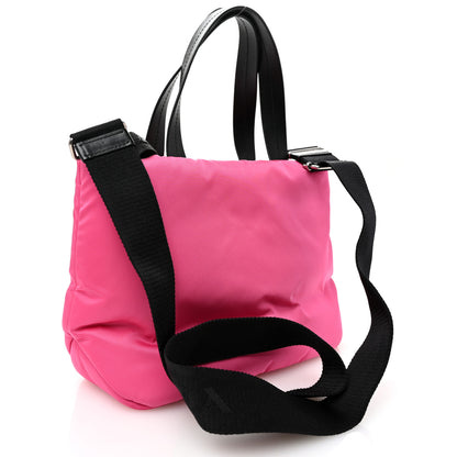 Prada Tessuto Nylon Soft Padded Shopping Tote Fuxia 3 of 9
