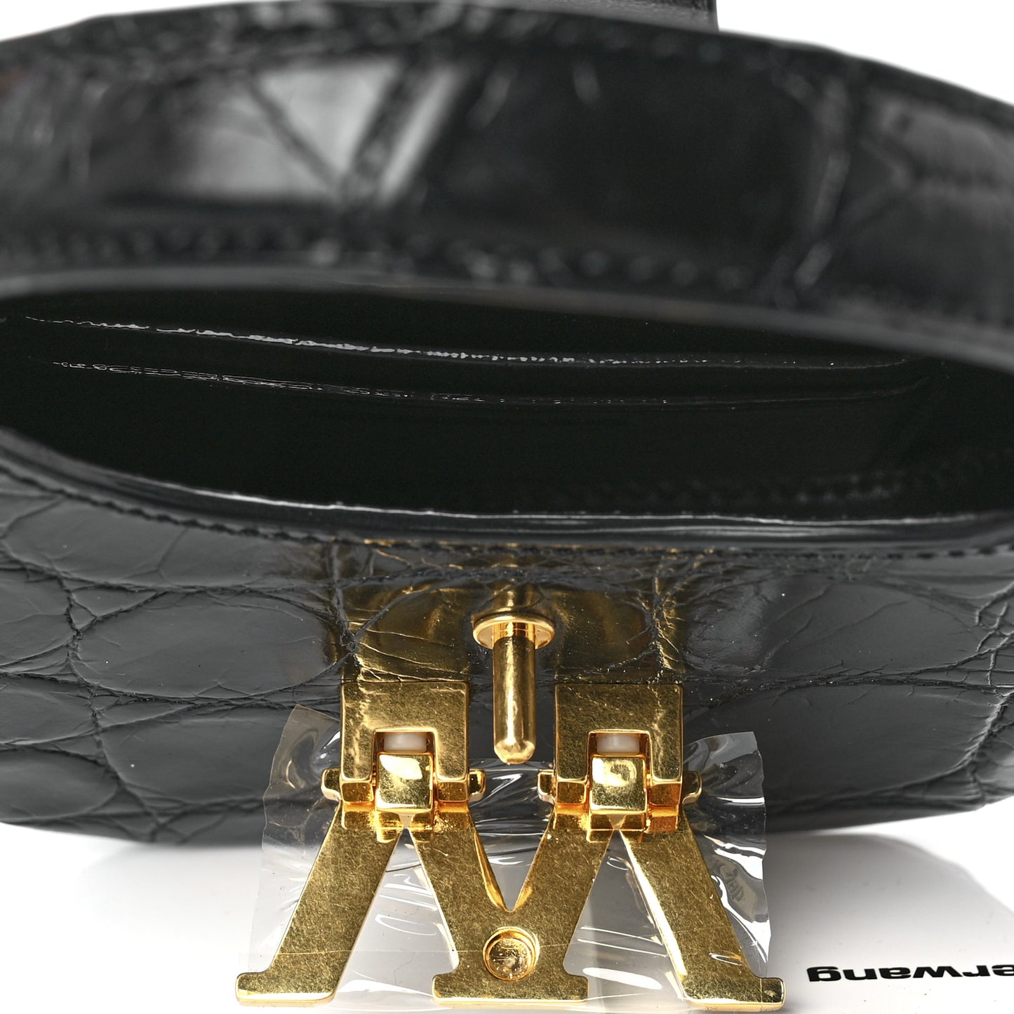 Crocodile Embossed Calfskin Micro Legacy Hobo Black