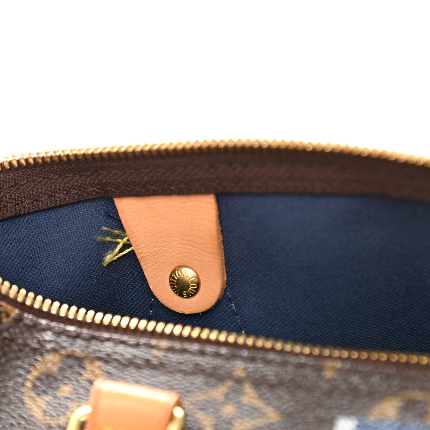 Louis Vuitton Monogram My LV Heritage Speedy Bandouliere 30 Blue Marine Gris 11 of 12