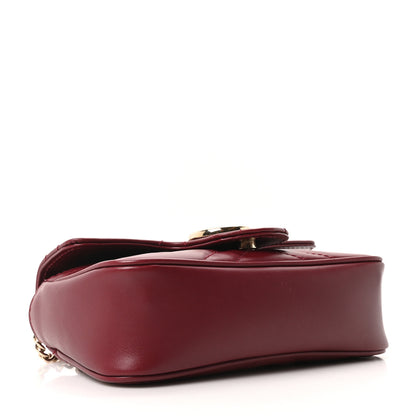 Gucci Calfskin Matelasse Super Mini GG Marmont Shoulder Bag Rosso Ancora 4 of 10