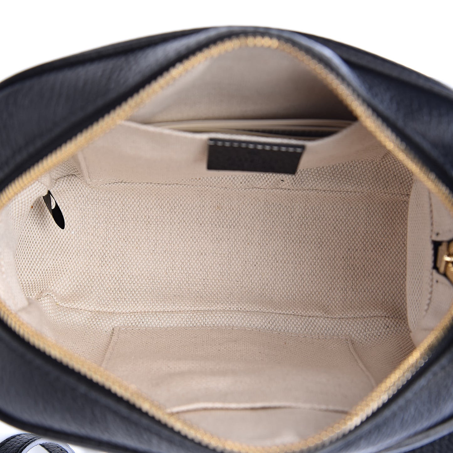 Pebbled Calfskin Small Soho Disco Bag Black