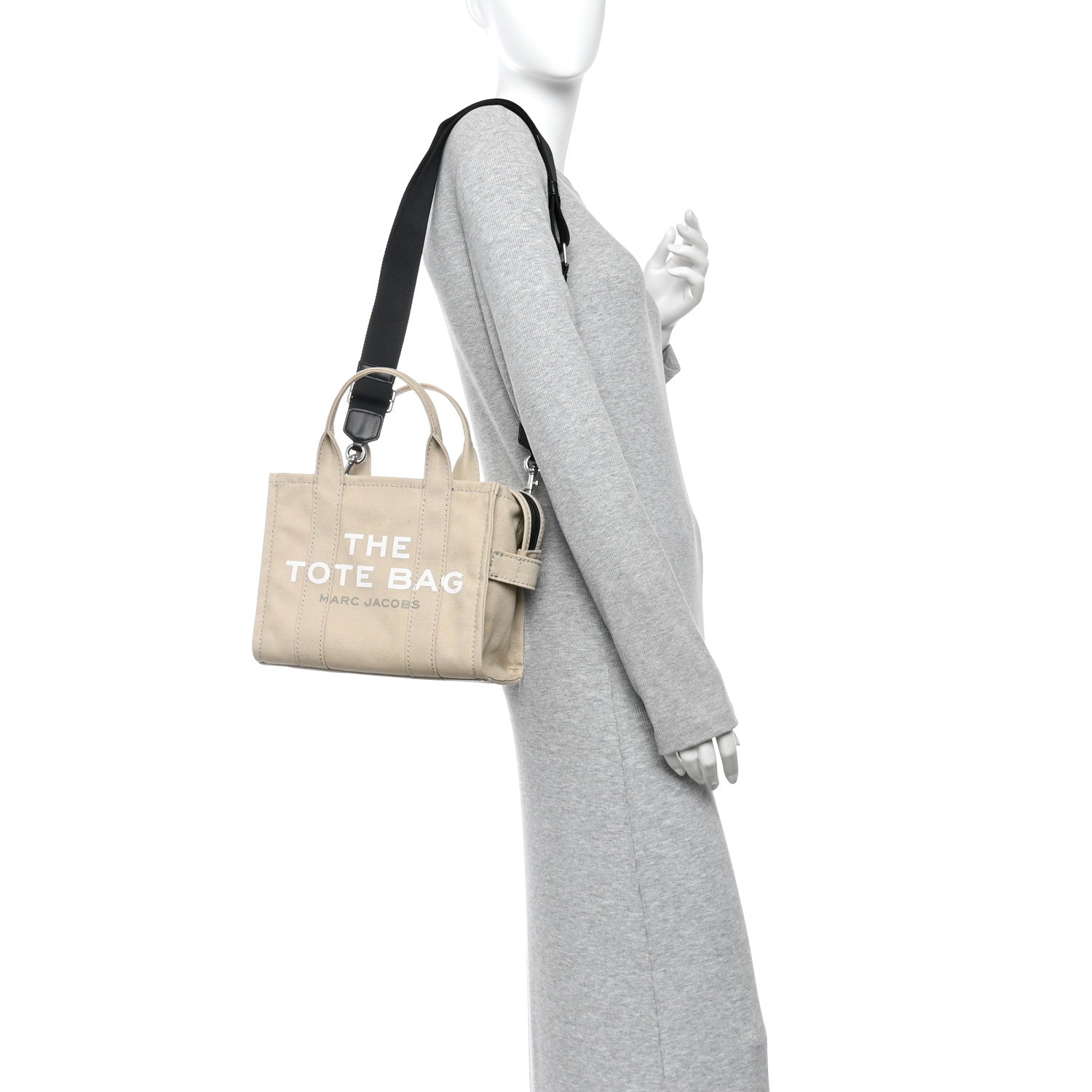 Marc Jacobs Cotton Canvas Colorblock Small The Traveler Tote Bag Beige Multicolor 2 of 10