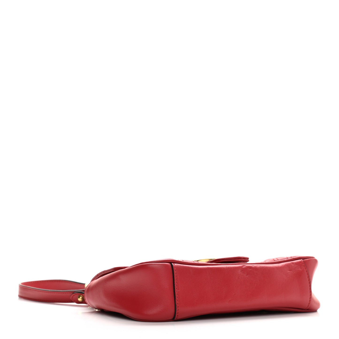 Calfskin Matelasse Mini GG Marmont Shoulder Bag Hibiscus Red