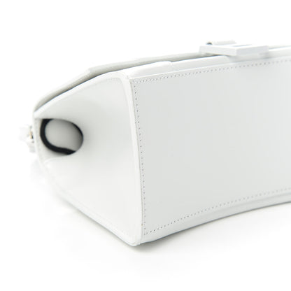 Balenciaga Shiny Box Calfskin Tonal B Small Hourglass Top Handle Bag White 6 of 11