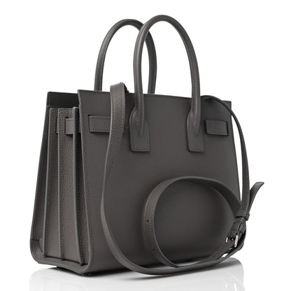 Saint Laurent Grained Calfskin Baby Sac De Jour Fog 3 of 12