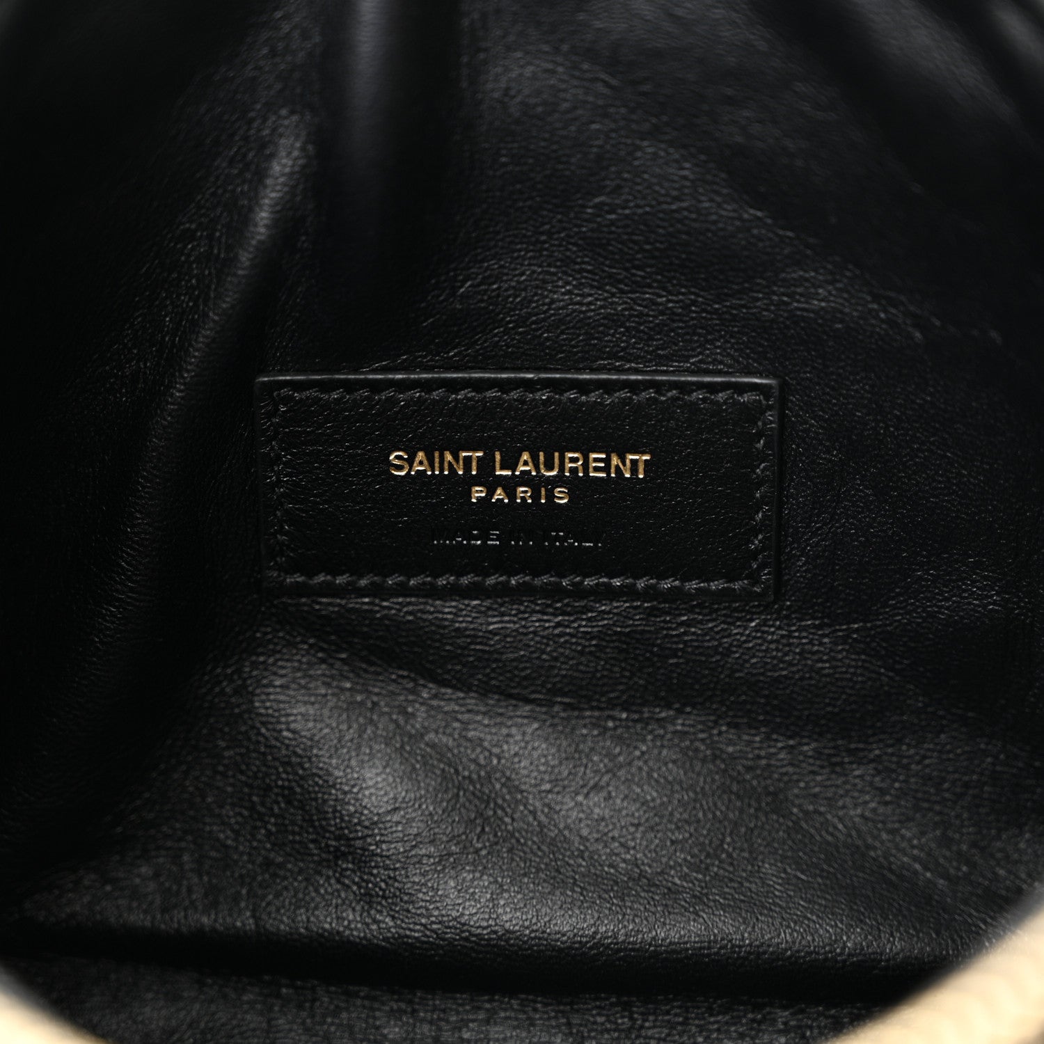 Saint Laurent SAINT LAURENT Lambskin Quilted Gaby Zipped Pouch Black 6 of 11