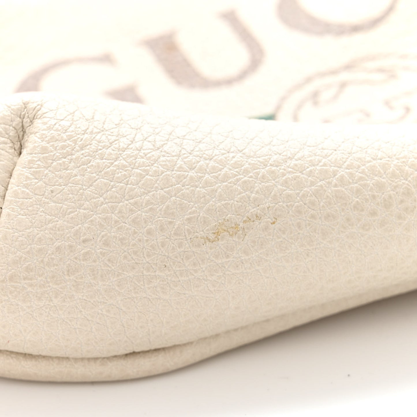 Grained Calfskin Small Logo Belt Bag White