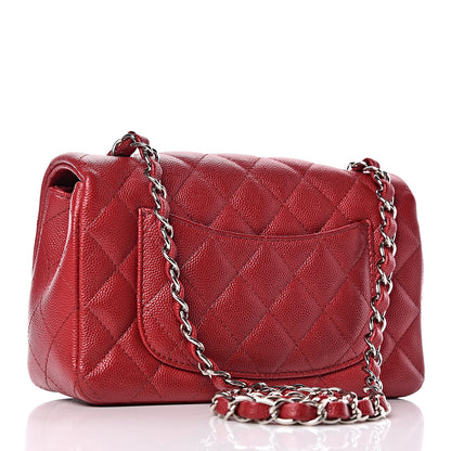 Chanel Caviar Quilted Mini Rectangular Flap Dark Red 3 of 9
