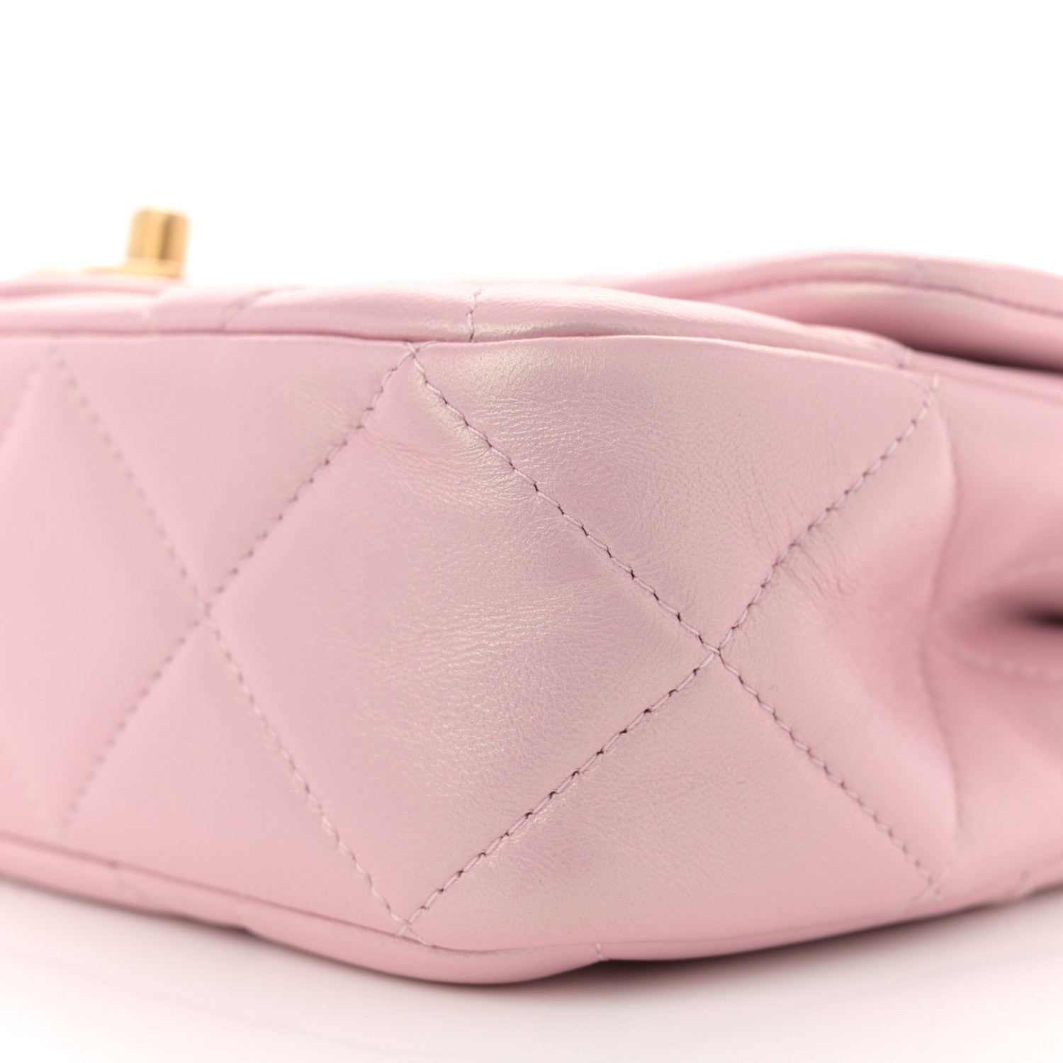 Chanel Pearly Lambskin Quilted Pearl Small Flap Pink 10 of 11