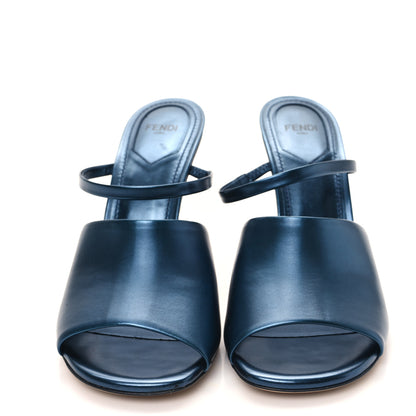 Fendi Metallic Calfskin Fendi First 95mm Slide Sandals 39 Perfect 2 of 8