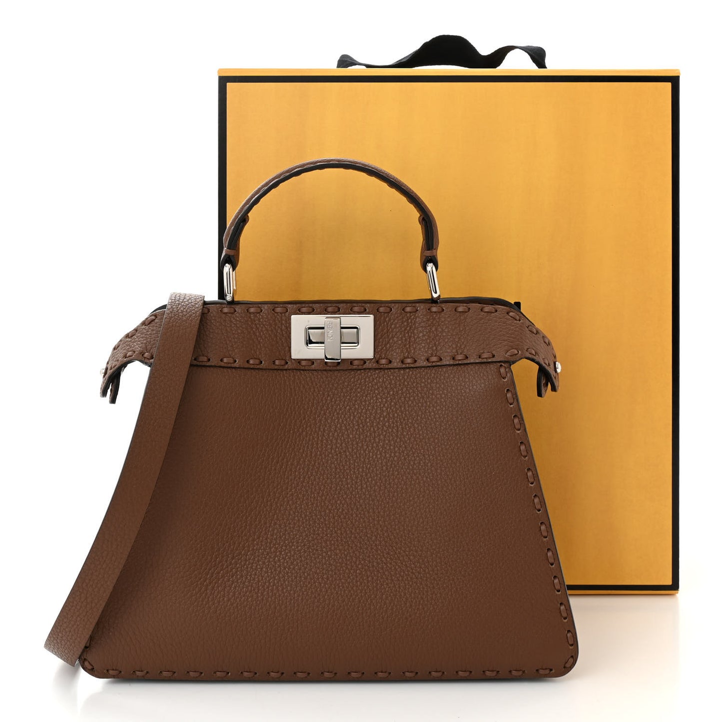 Cuoio Romano Selleria Chamois Small Peekaboo I SEE U Satchel Mou