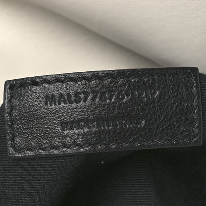 Saint Laurent Lambskin Quilted Small Loulou Puffer Monogram Chain Satchel Blanc Vintage 7 of 12