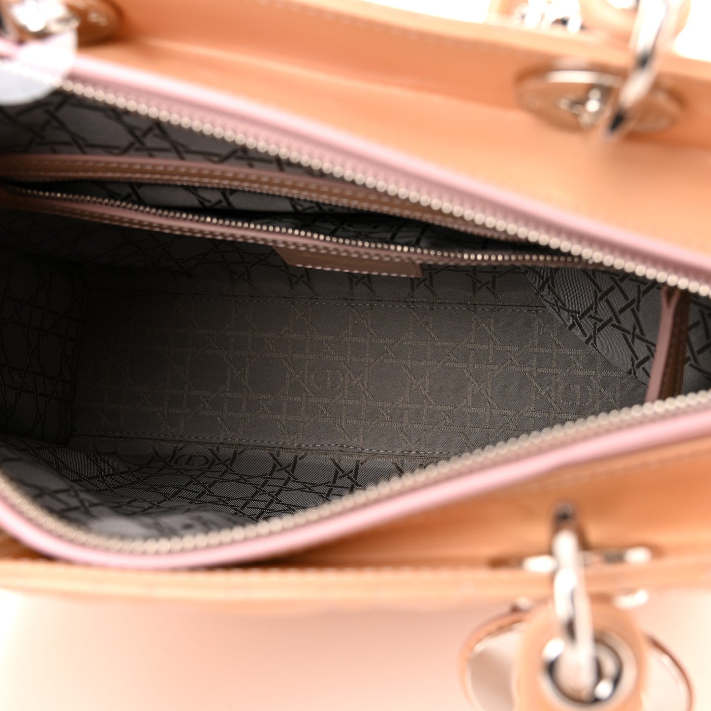 Patent Cannage Large Lady Dior Light Pink