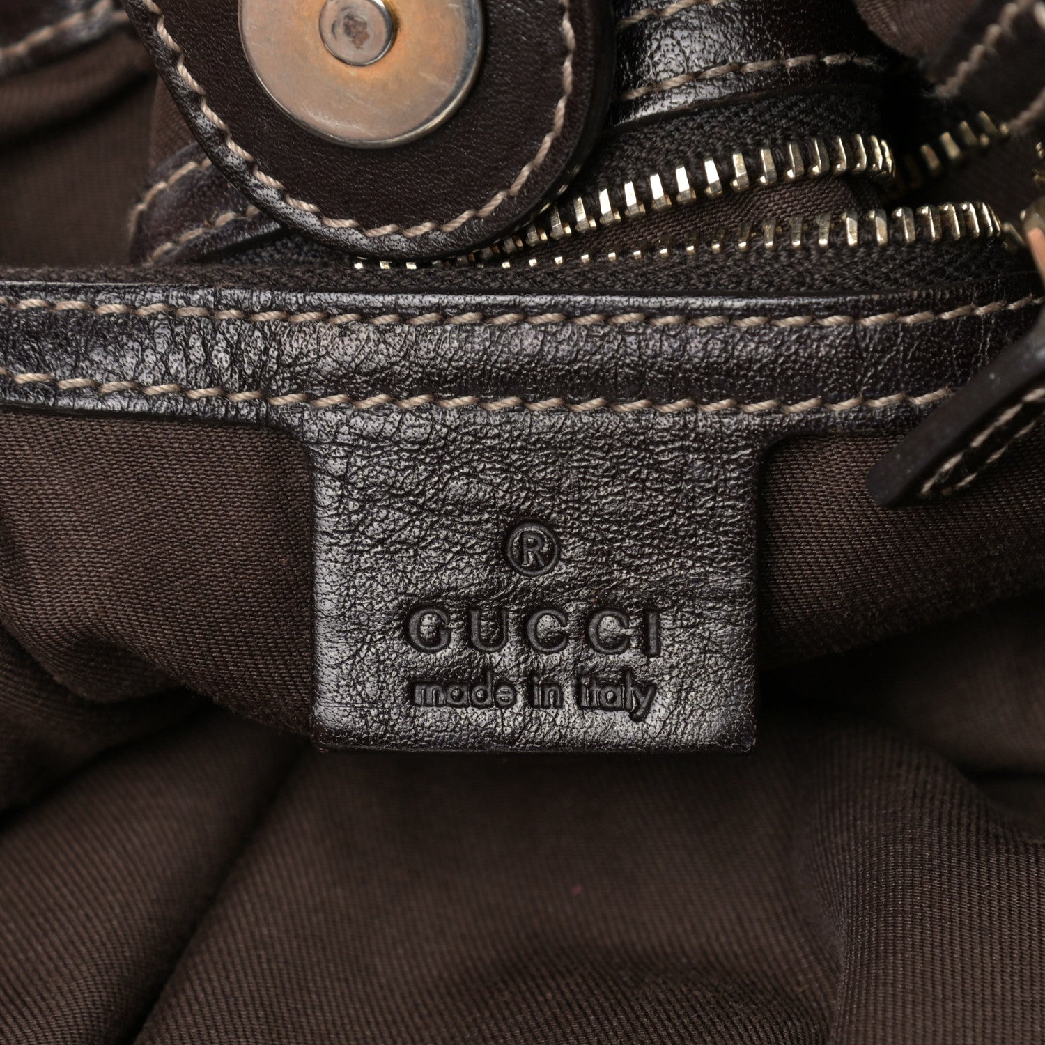 Gucci Monogram Studded Pelham Tote Dark Brown 8 of 10